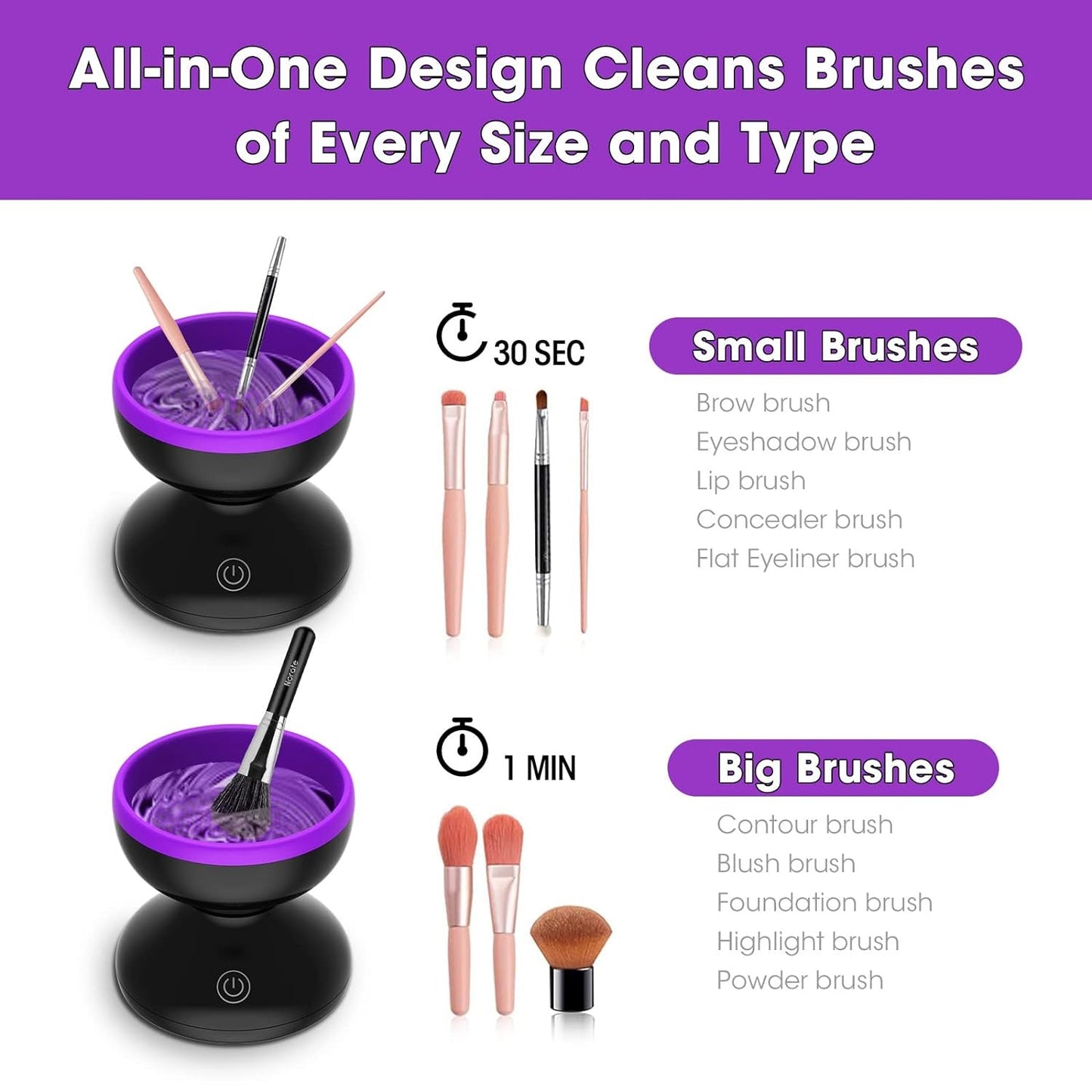 Electric Makeup Brush Cleaner, Make up Brush Clean Machine