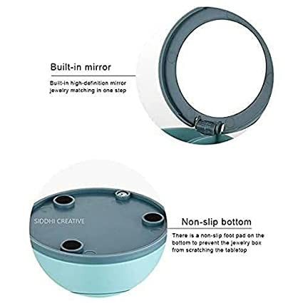 4-Layer 360 Degree Rotating ROUND Jewellery Organizer Box