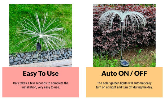 FOUNTAIN SOLAR LAWN LAMP (2 PCS SET) garden light