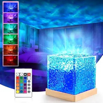 Ocean Wave Projector 3D Water Wave Effect Romantic LED Night Light