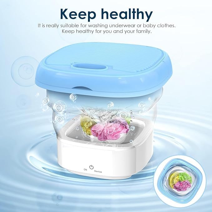 Mini Folding Washing Machine – Compact & Portable Laundry Washer