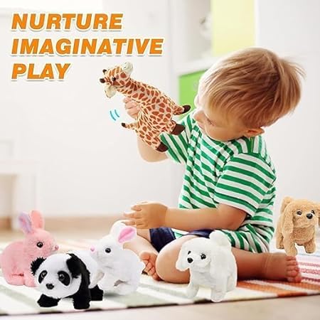 Cute Hopping Walking Dog Toy – Battery Operated Plush Puppy for Kids