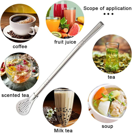 2 in 1 Stainless Steel Filter Spoon with Strainer – Multi-Purpose Kitchen Skimmer Spoon