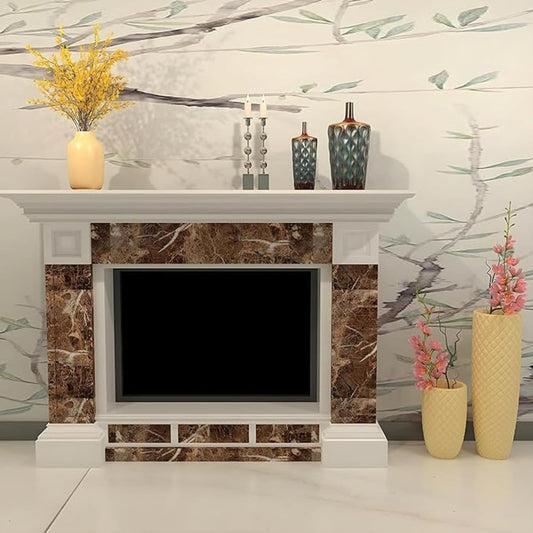 Brown Marble Stickers Wallpaper (200cm x 60cm)