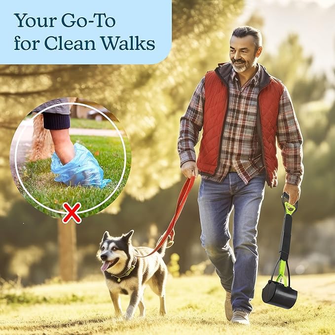 Pooper Scooper - Foldable Cat and Dog Poop Scoop with Ergonomic Handle