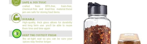 GLASS SPLITE JAR GLASS SPICE JAR