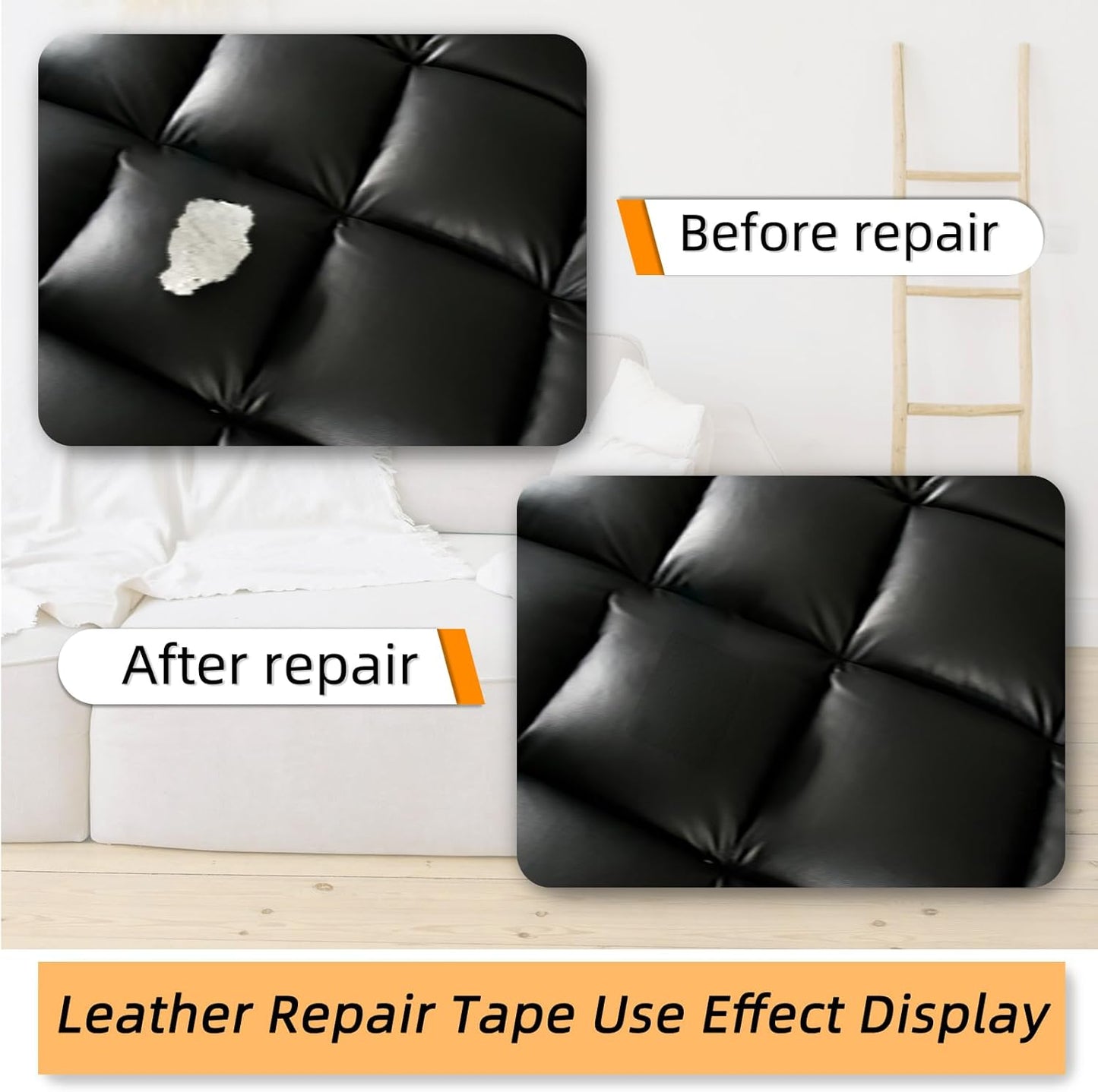 Leather Repair Patch, 24x12 inch /60x30cm (Black)