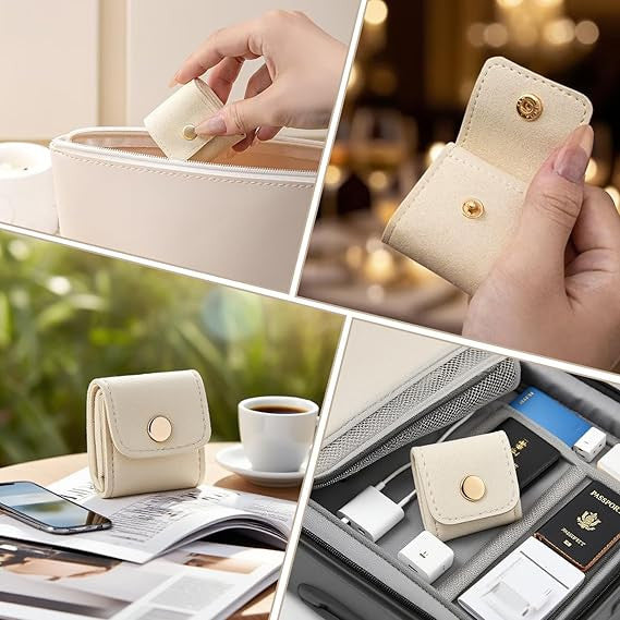 Small Travel Jewellery Case – Portable Mini Jewelry Organizer Box for Rings, Earrings & Accessories