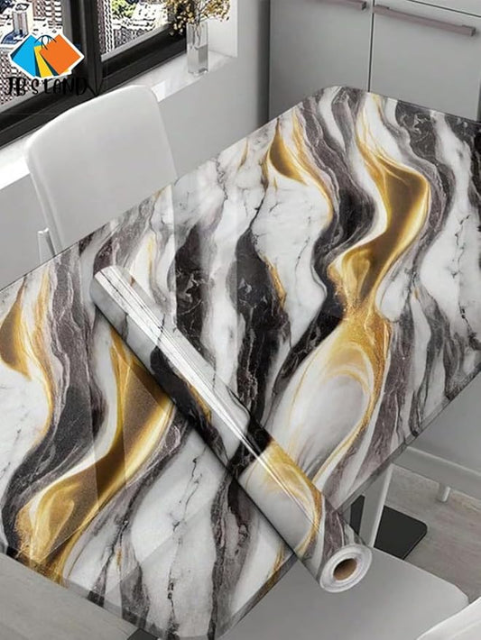 Premium Wall Stickers DIY Vinly Wallpaper (Black Gold)