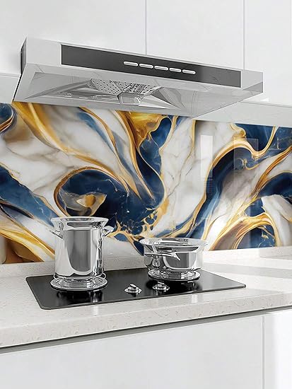 Dark Blue Gold Marble Wallpaper