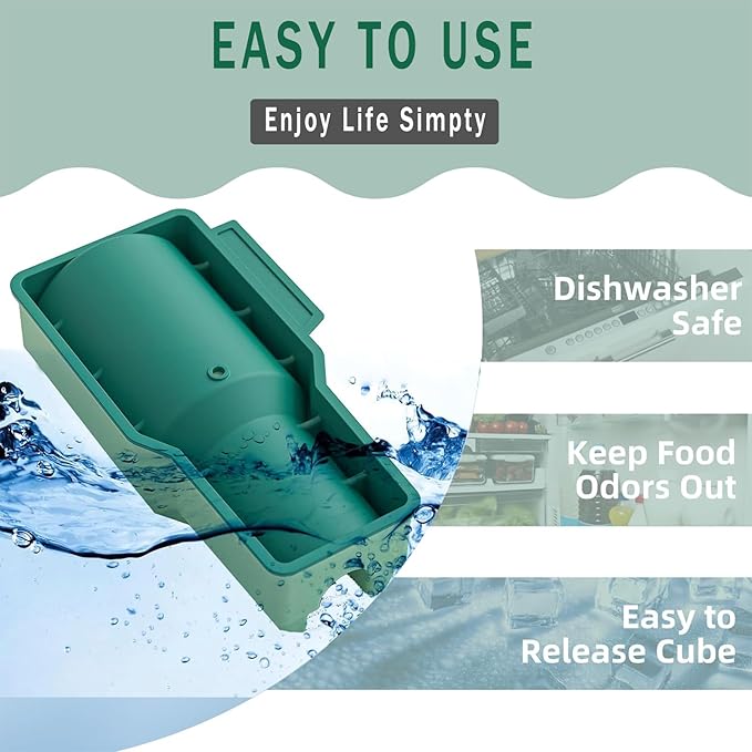 Silicone Ice Stick Mold for Bottles & Tumblers | Easy-Release Ice Cube Freezer Tray with Lid