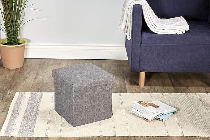 Multipurpose Storage Stool / Foldable Storage Ottoman (30×30 cm)