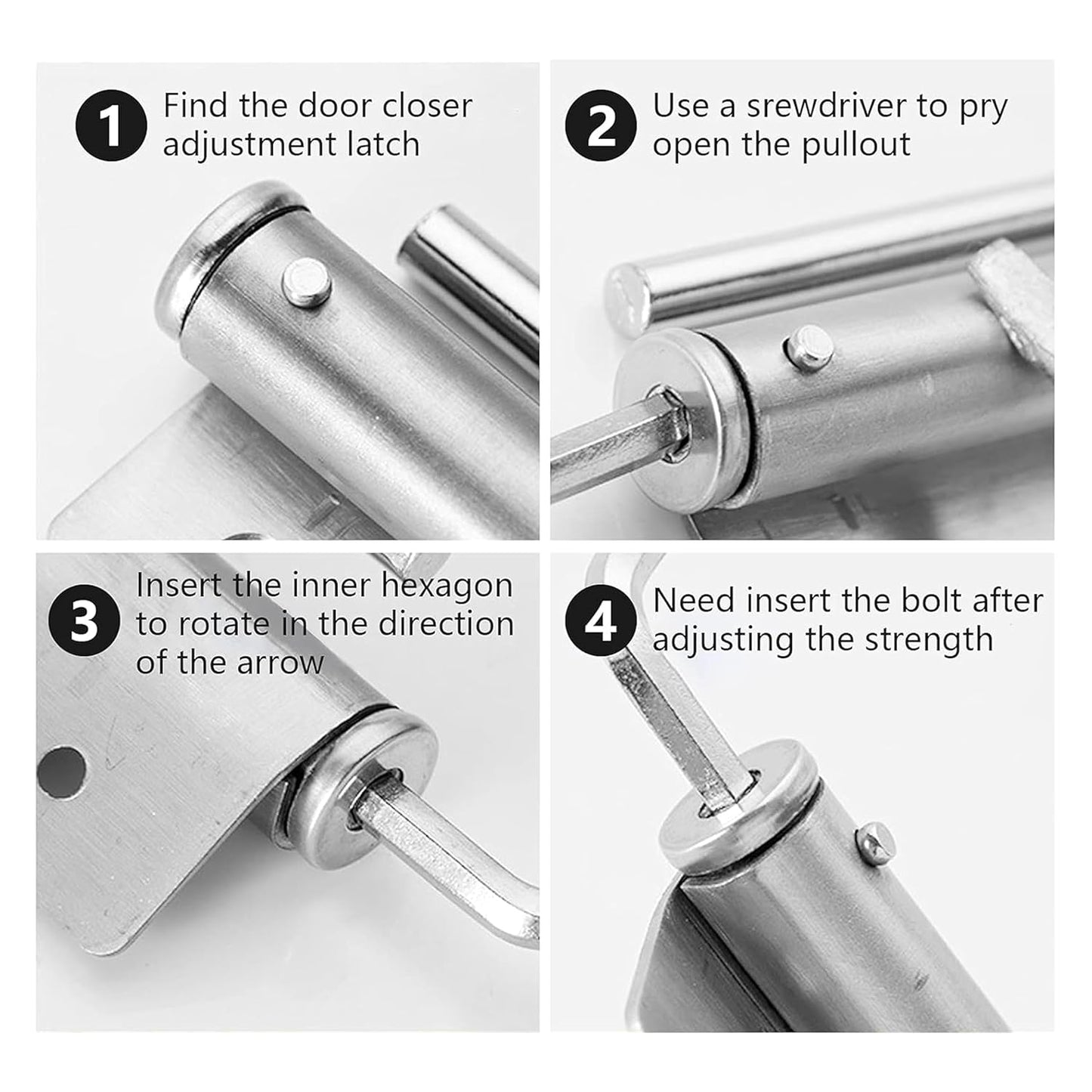 Premium Stainless Steel Automatic Door Closer | Silent & Smooth Closing