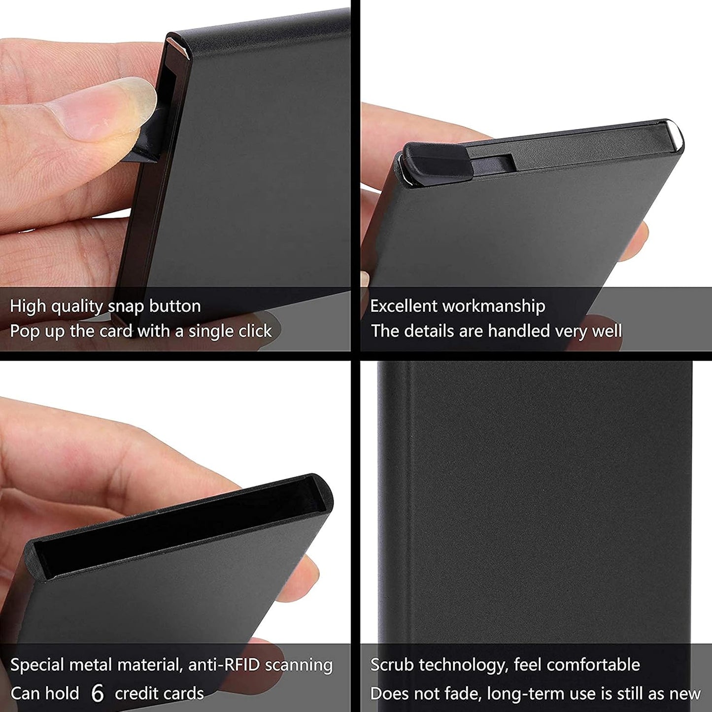 Premium Metal RFID Blocking Credit Card Holder | Slim Pop-Up Card Wallet | Debit/Credit Card Protector Case