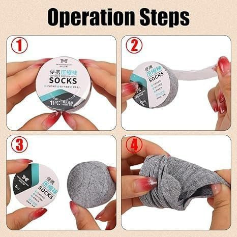 Disposable Portable Travel Socks – 1 Pair Single Use Unisex Cotton Socks