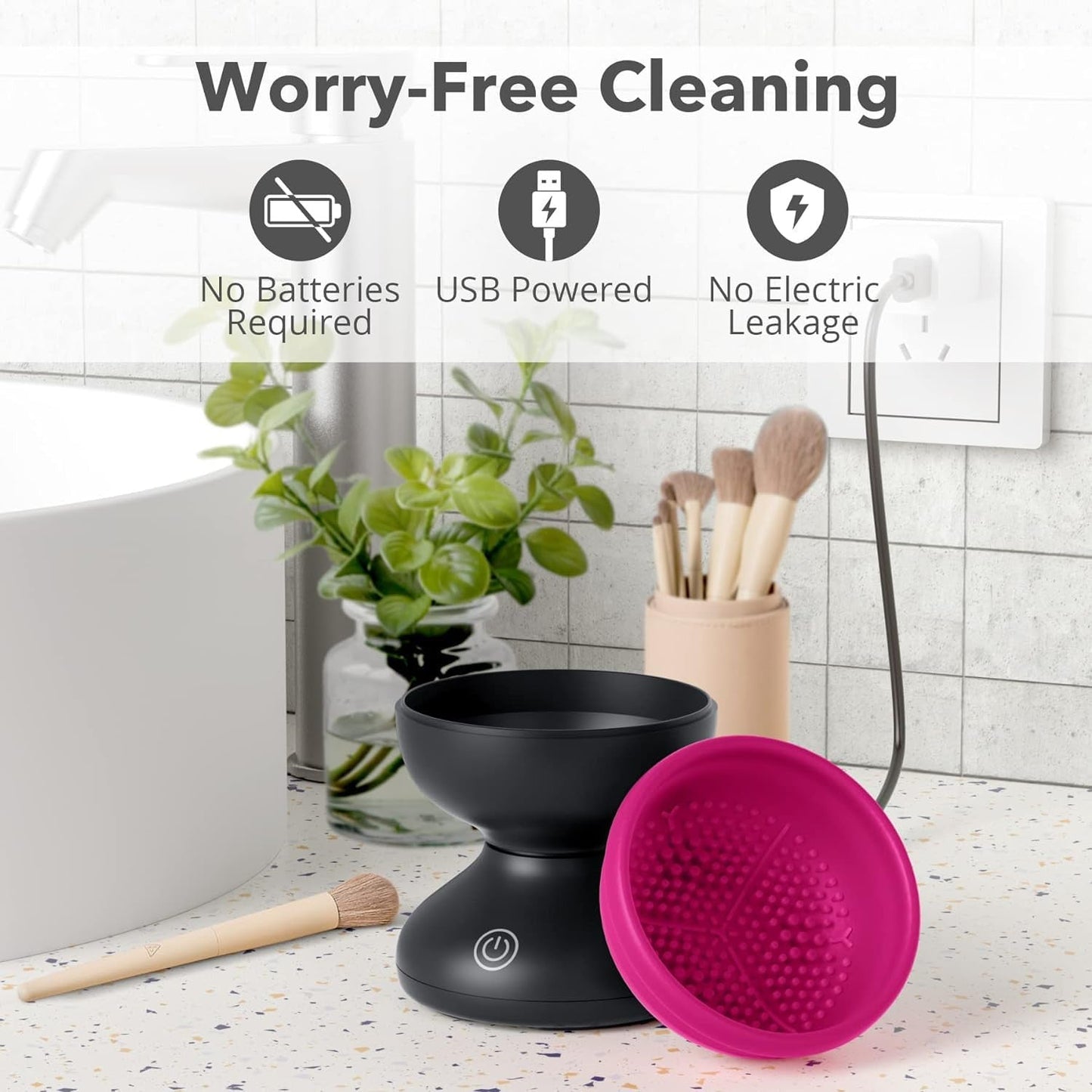 Electric Makeup Brush Cleaner, Make up Brush Clean Machine