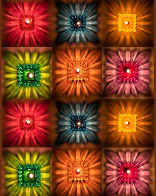 3D REFLEXTIVE DIYA PACK OF 12