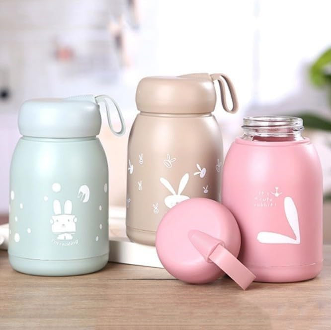 Cute Rabbit Stainless Steel Water Bottle for Kids 330Ml