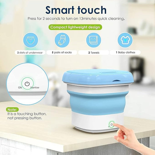 Mini Folding Washing Machine – Compact & Portable Laundry Washer