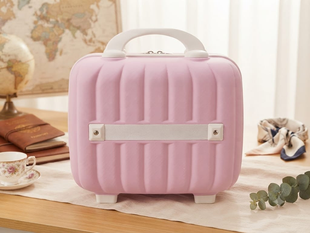 Mini Hard Shell Travel Makeup Case & Cosmetic Vanity Organizer