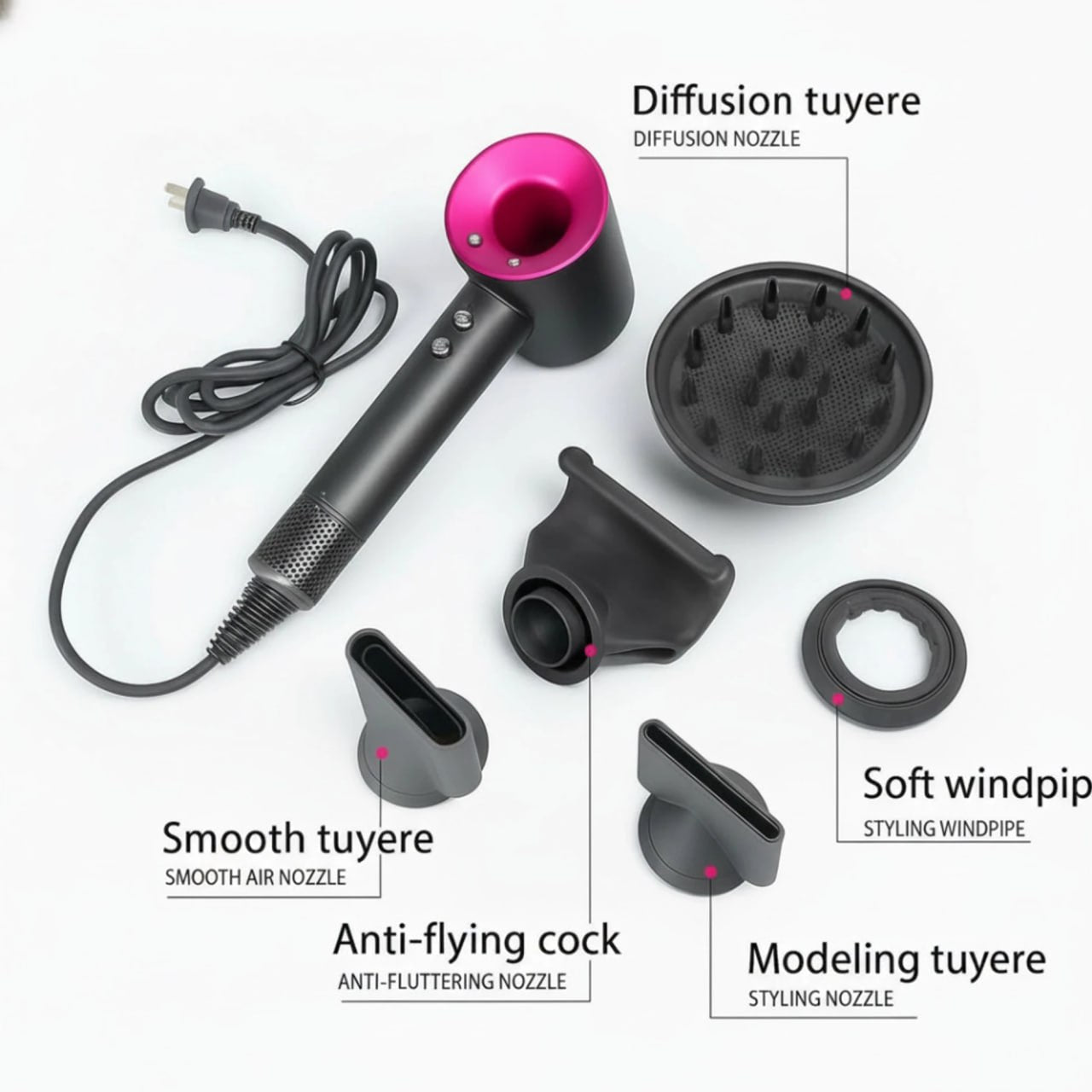 Leafless Hair Dryer for Women & Men | Fast Drying Hair Dryer | 3 Speed & 3 Heat Settings