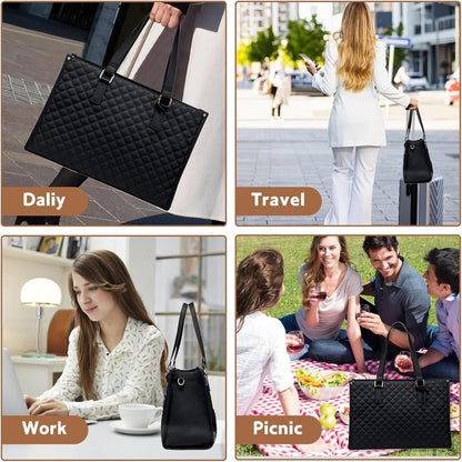 Women’s Quilted Insulated Lunch Tote Bag