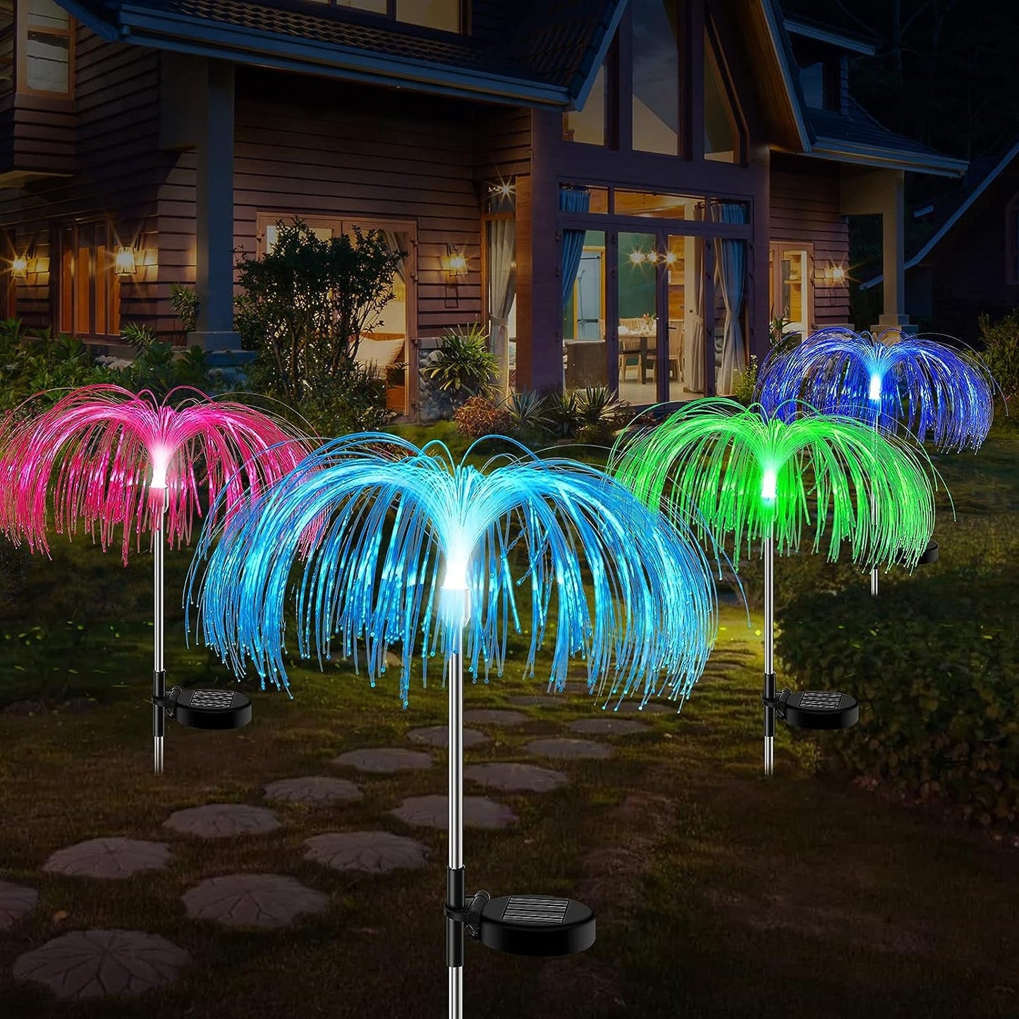 FOUNTAIN SOLAR LAWN LAMP (2 PCS SET) garden light