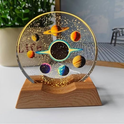 3D Crystal Space Theme Galaxy LED Night Lamp