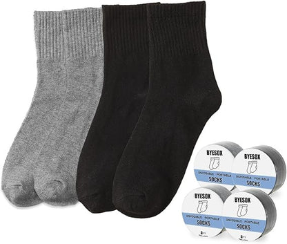 Disposable Portable Travel Socks – 1 Pair Single Use Unisex Cotton Socks