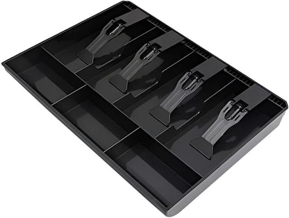 Cash Drawer Money Tray with 4 Bill Clips