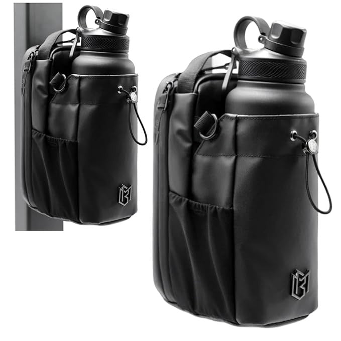 Magnetic Gym Bag with Water Bottle Holder & Shoulder Strap