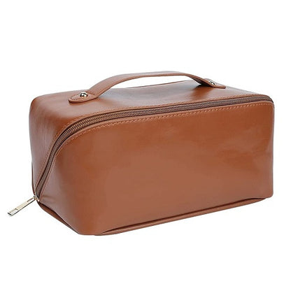 Luxury Leather Cosmetic Bag Travel Makeup Pouch
