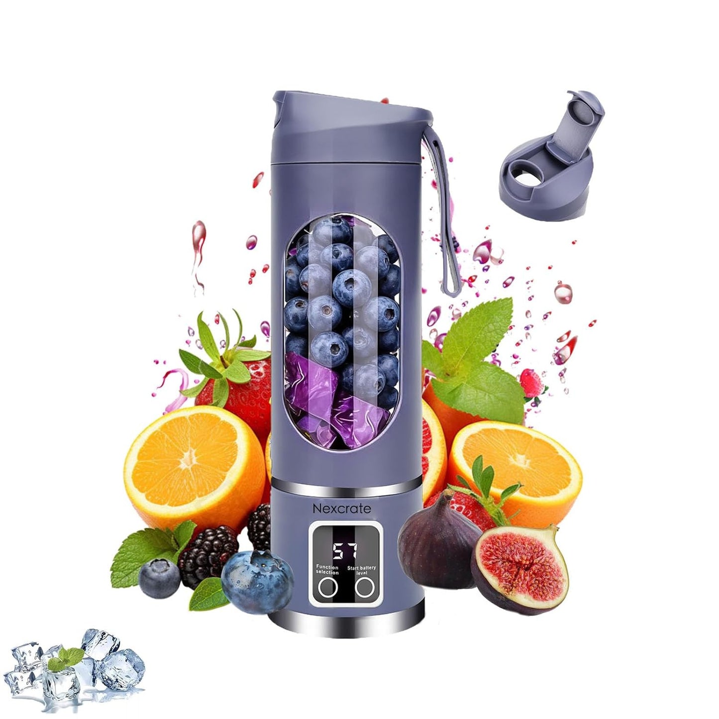 Portable 12 Blade Juicer Blender USB Rechargeable Mixer Bottle