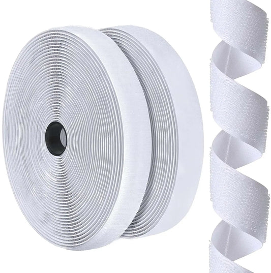 Velcro Strip Roll 5 Meter | Self Adhesive Hook Loop Tape | Strong Grip Fastener Tape
