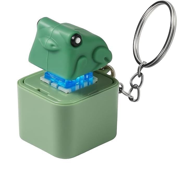 Frog LED Keychain with Sound | Cute Frog Sound Keychain Toy for Kids & Gift