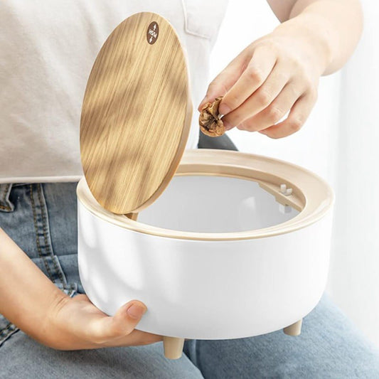 Desktop Dustbin – Compact & Stylish Desk Bin (Round)