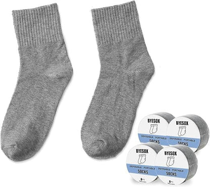 Disposable Portable Travel Socks – 1 Pair Single Use Unisex Cotton Socks
