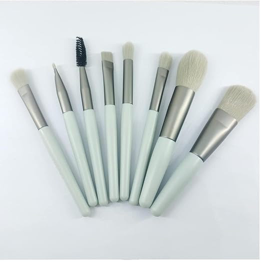8 PCS Makeup Brush Set with Bag | Soft Professional Cosmetic Brushes for Face & Eye Makeup