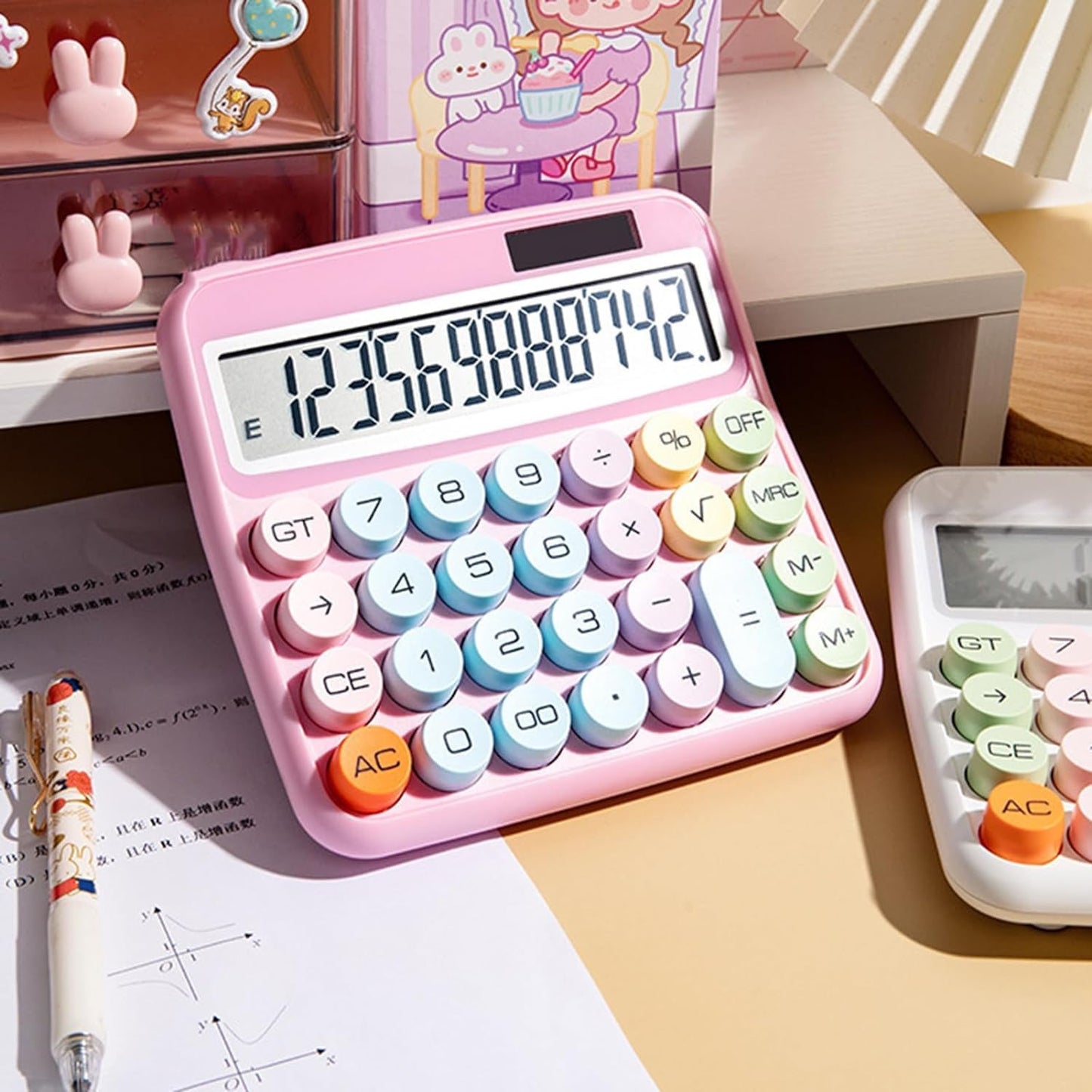 Big Creative Colorful Desktop Calculator with Large Display