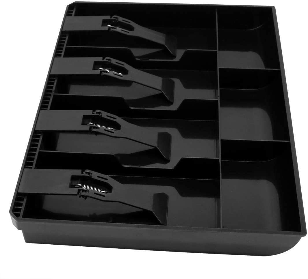 Cash Drawer Money Tray with 4 Bill Clips
