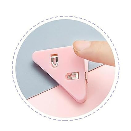 Corner Paper Clip 2Pcs | Cute Triangle Page Marker Clip For Books & Documents Online (Pack Of 2)
