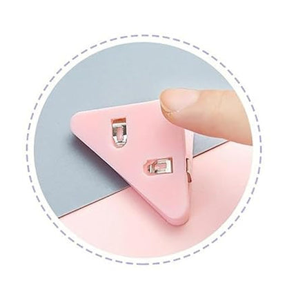 Corner Paper Clip 2Pcs | Cute Triangle Page Marker Clip For Books & Documents Online (Pack Of 2)
