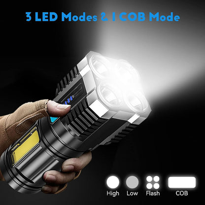 4 Core Super Bright Flashlight