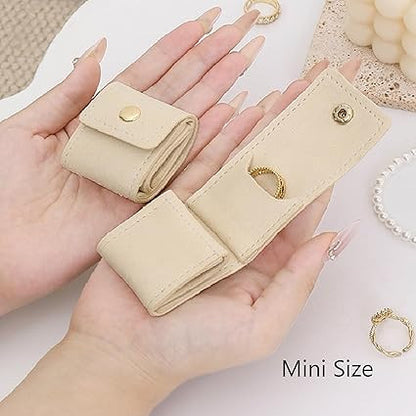 Small Travel Jewellery Case – Portable Mini Jewelry Organizer Box for Rings, Earrings & Accessories