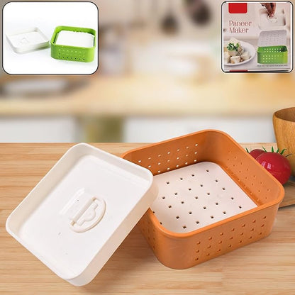 Paneer Maker Box with Strainer – Homemade Cheese Press Container for Kitchen