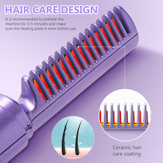 Rechargeable Wireless Mobile Hair Straightener Comb Brush