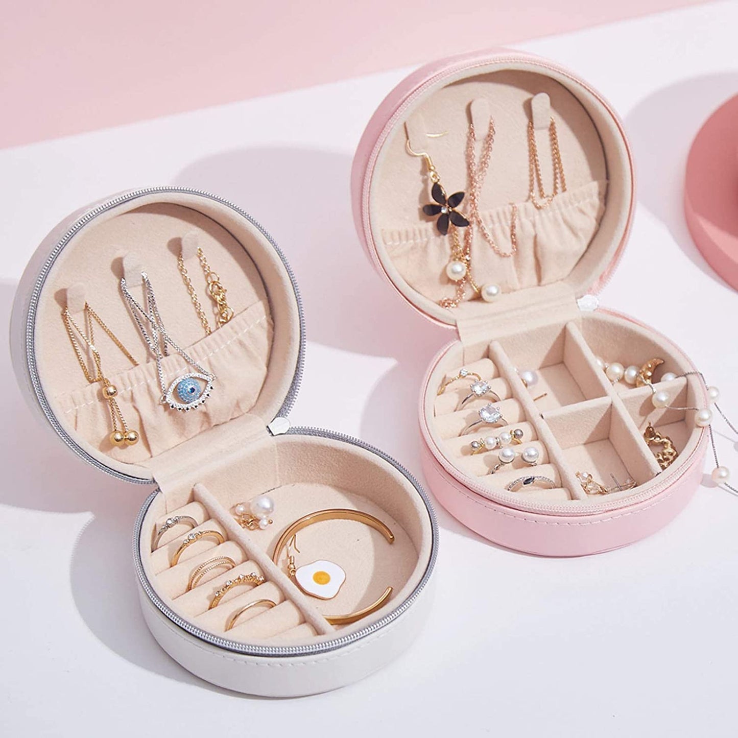 ROUND JEWELLRY ORGANIZER BOX