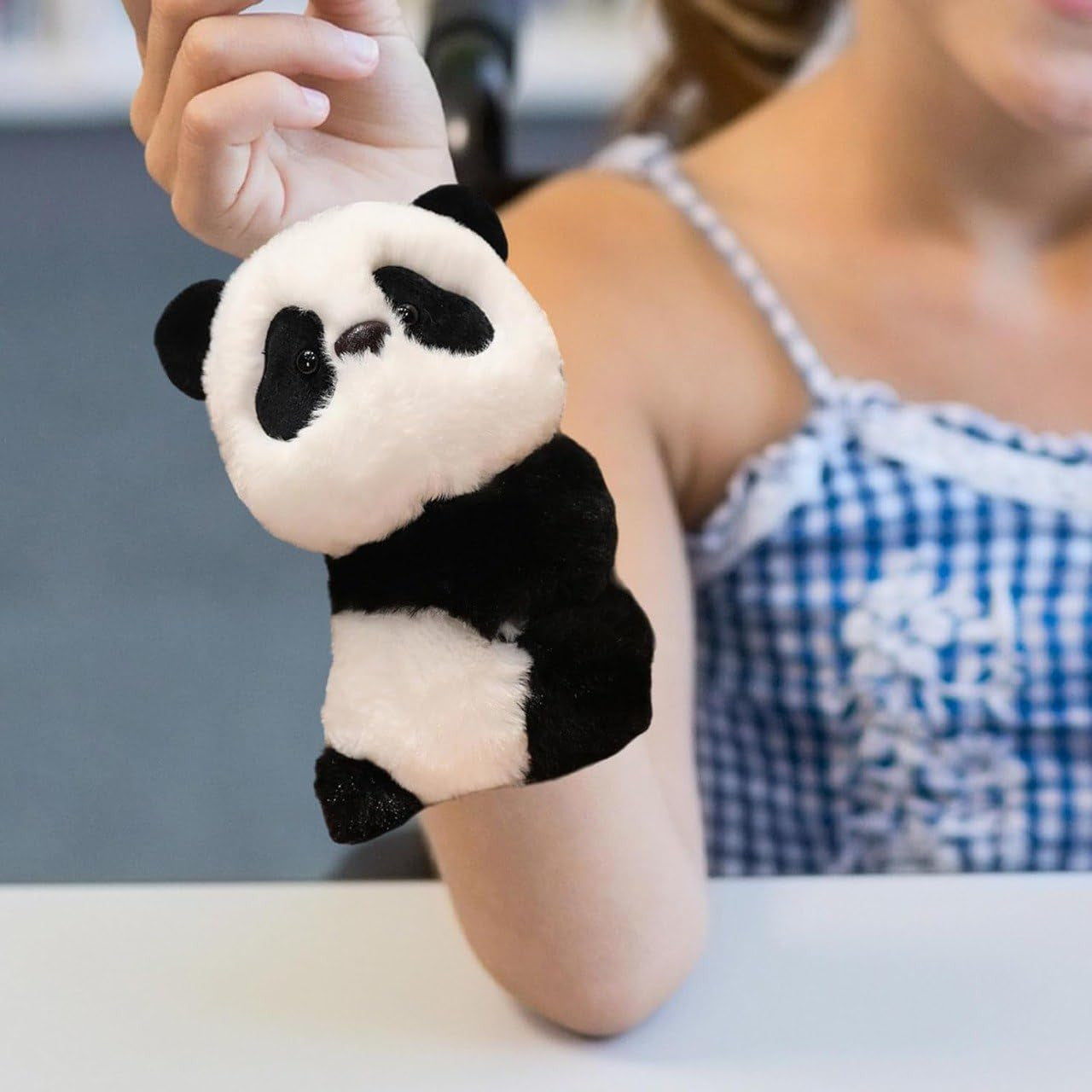 Cute Panda Slap Band Bracelet – Soft Plush Animal Snap Wrist Band Toy for Kids & Gifts