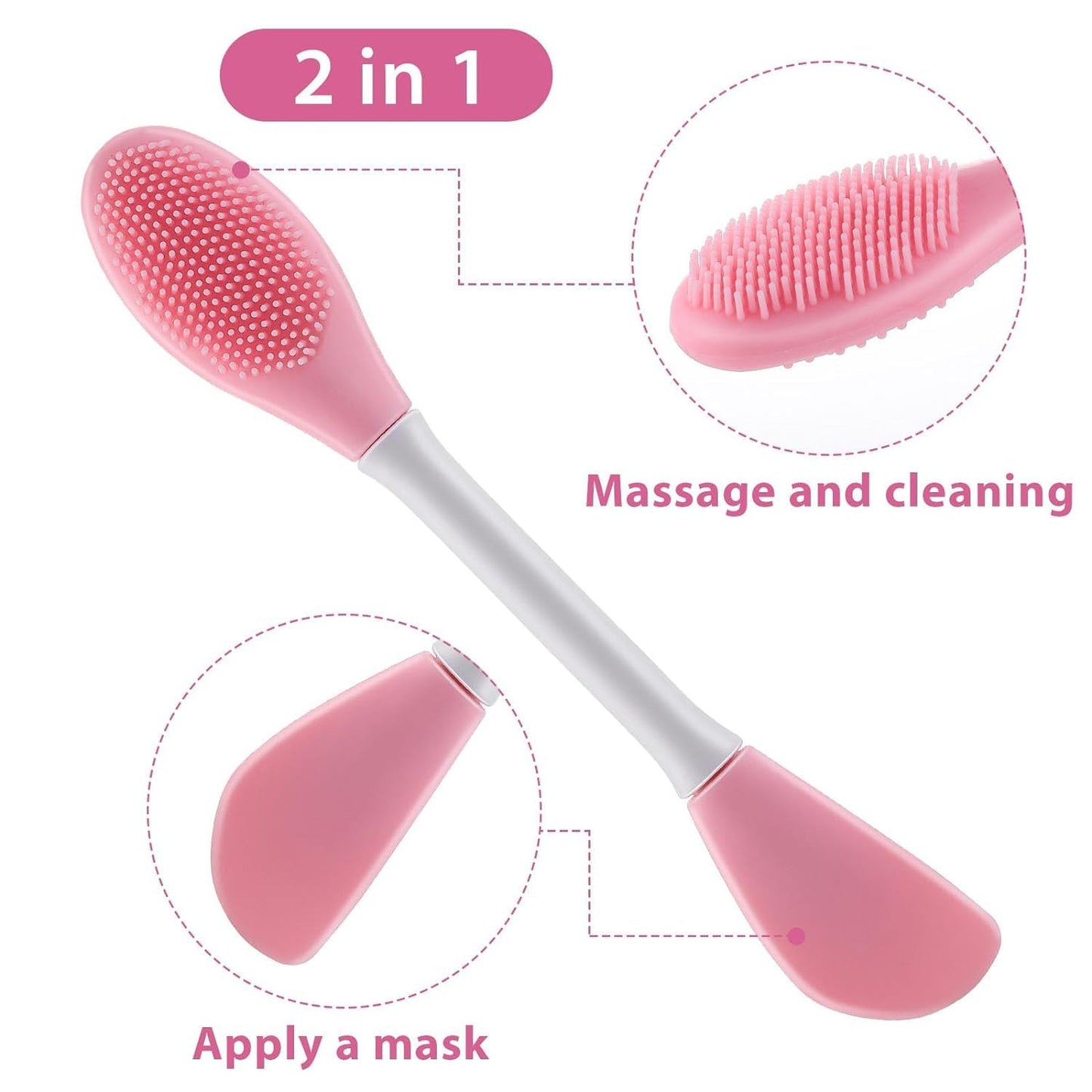 2-in-1 Silicone Facial Cleansing & Massage Brush