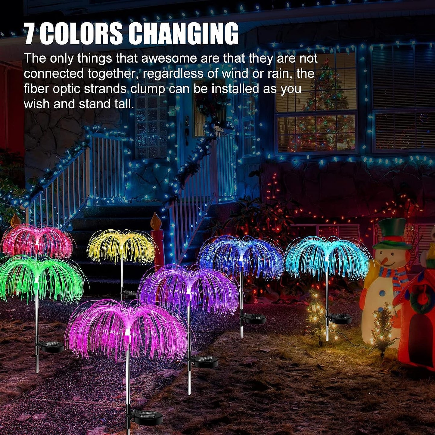 FOUNTAIN SOLAR LAWN LAMP (2 PCS SET) garden light